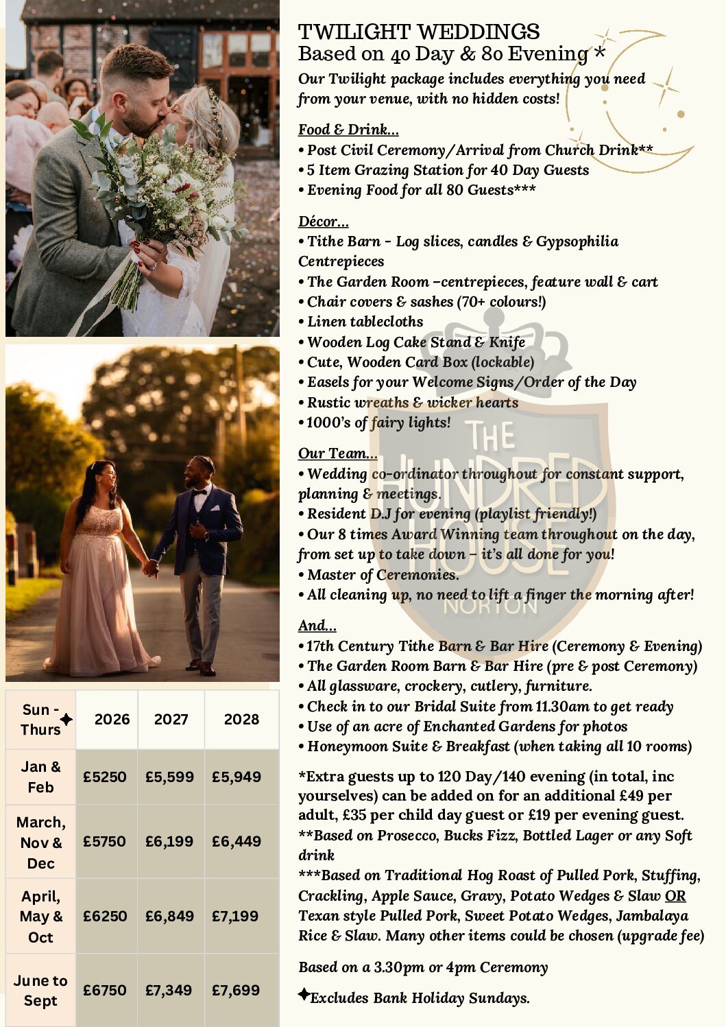 Twilight Package 2026 - 2028