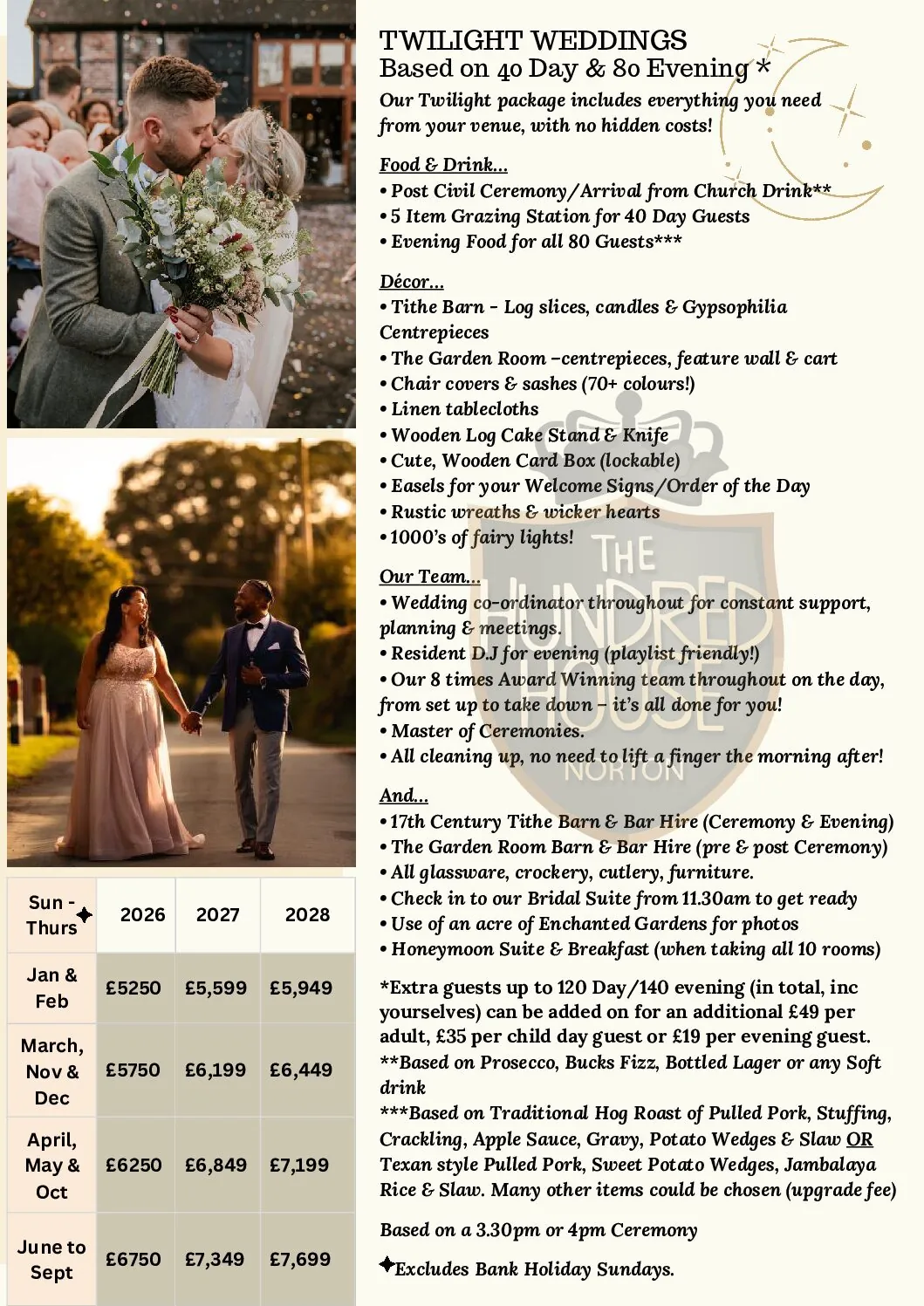 Twilight Package 2026 - 2028